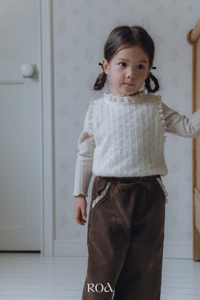 ROA30｜(80cm-120cm) 2色甜美針織花邊背心13