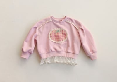 FLO12｜(75-140) 2色番茄碎花布蕾絲上衣21