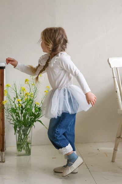 FLO42｜(75-140) 3色蕾絲翻領上衣9