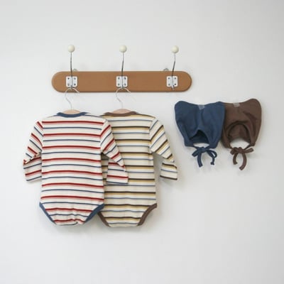 LEMONADE33｜(55cm-85cm) 2色雙條紋包屁衣含帽子11