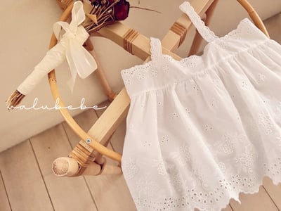 Valubebe62｜(65-90) 刺繡小花洋裝9