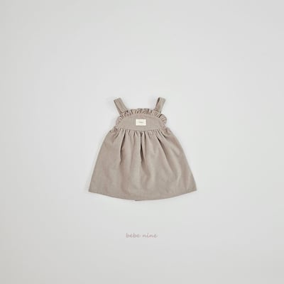 bebe nine29 (65cm-115cm) 3色荷葉摺邊吊帶洋裝18