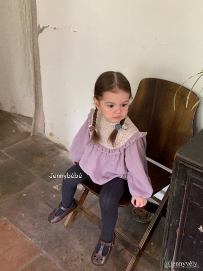 JE571｜(66-90cm) 暮丁香拼接荷葉邊包屁衣23