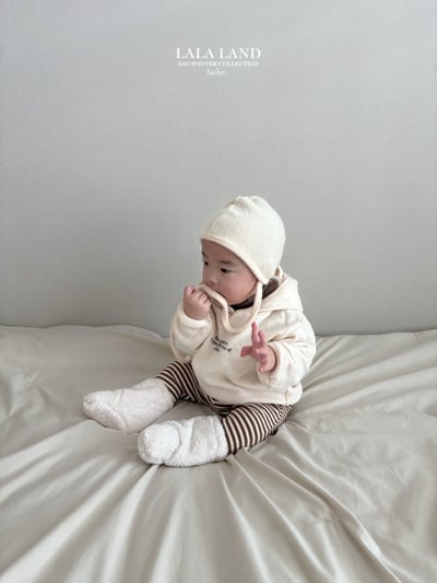 lala land39｜(60cm-83cm) 2色簡約英字連帽休閒上衣7