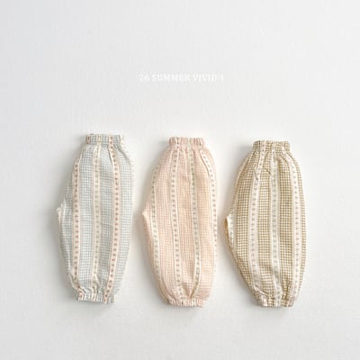 vivid92｜(78cm-125cm) 3款浪漫格紋束腳褲2
