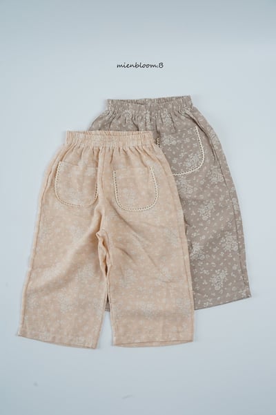 Bloom.b15｜(80-118cm) 亞麻碎花直筒長褲12