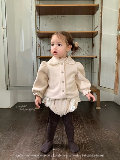 JE 606｜(73-100cm)  絨毛翻領吊帶褲套裝21