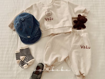 Valubebe09｜(65-90) Valu英字縮口褲13