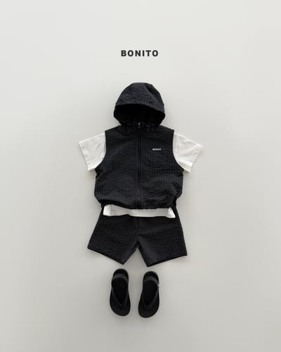 Bonito02｜(75cm-125cm) 2色帥氣連帽拉鍊背心6