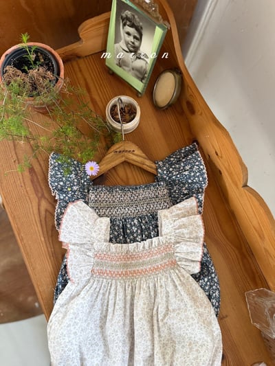 Marron10｜(3m-18m 1y-6y) 日落編織花包屁衣/洋裝5