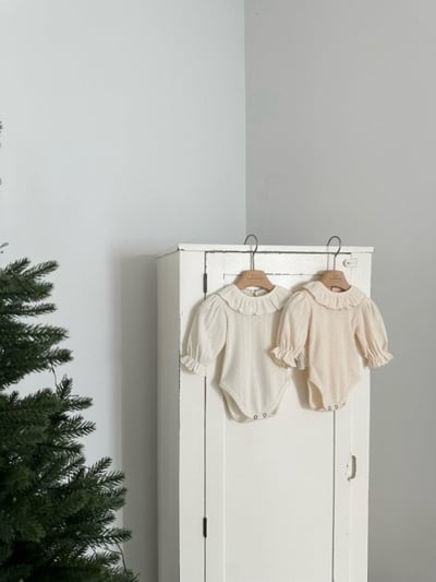 MONBEBE08｜(3m-24m) 荷葉縮口袖包屁衣10