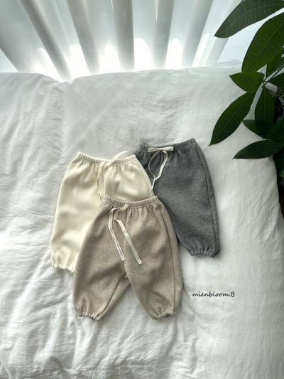 Bloom.b33｜(0m-24m) 絨面抽繩縮口褲6