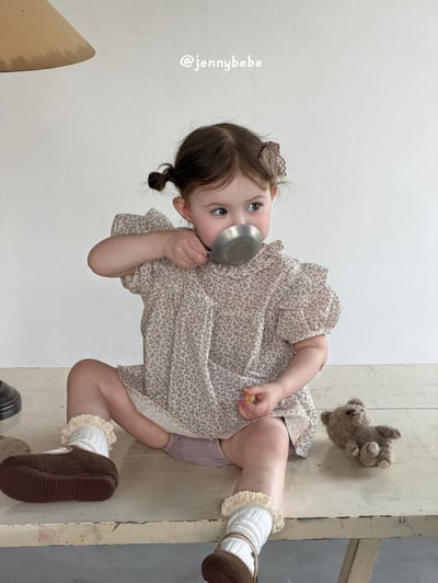 JE695｜(73-100cm)  花領碎花套裝5