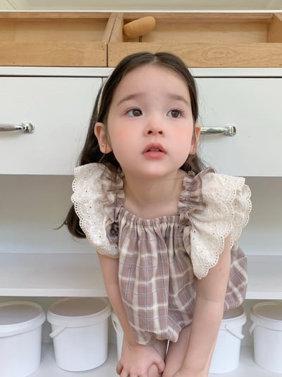 JE33｜(66-120cm) 格紋飛袖包屁衣/洋裝15