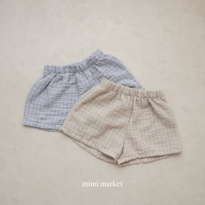 mimi market31 (75-90cm)  休閒格紋短褲2