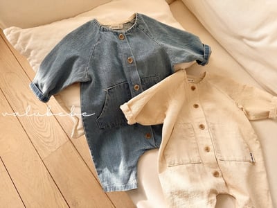 Valubebe50｜(65-80) 牛仔棉連身衣15