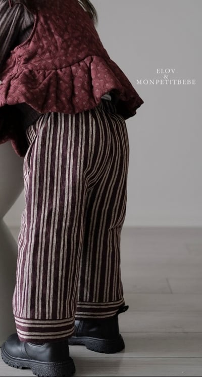 Monpetitbebe06｜(70cm-110cm) 線條直筒長褲8