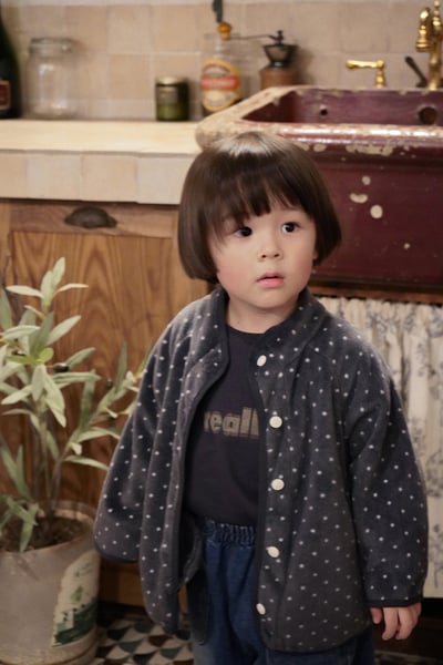 onu 37｜(70cm-115cm) 波點軟磨毛開襟外套21