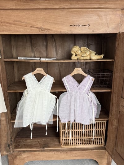 Bloom.b44｜(0m-24m/85cm-125cm) 蕾絲薄紗背心洋裝2