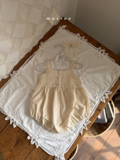 Marron07｜(3m-18m 1y-6y) 花園蕾絲邊包屁衣/洋裝15