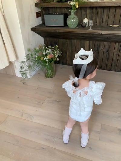 jenny bébé｜(66-90cm) 蕾絲花邊包屁衣11