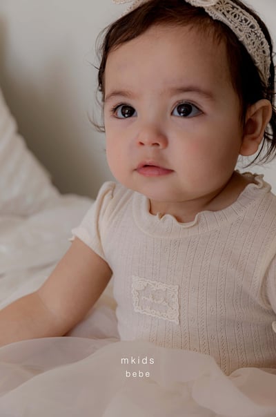 M-KIDS39｜(65-80cm) 捲邊薄紗包屁衣10