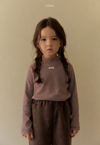 Lindo34｜(80cm-125cm) 高領條紋上衣9