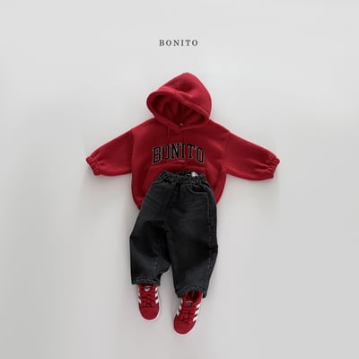 Bonito35｜(75cm-125cm-mom) logo刷毛連帽休閒上衣13