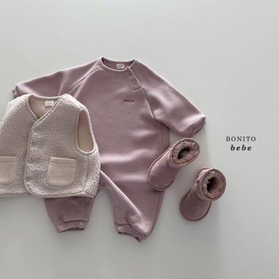 Bonito81｜(3m-18cm) 簡約logo針織連身衣10