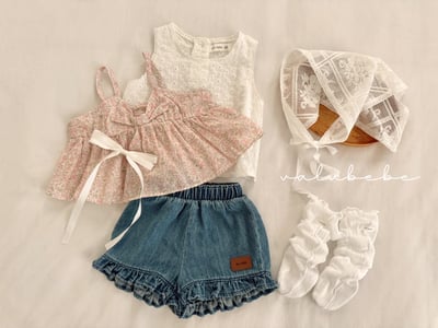 Valubebe 02｜(65-90cm) 緞帶細肩娃娃衣9