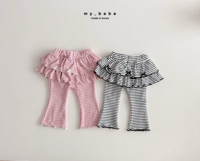 my_bebe12｜(-12m-7y) 蛋糕荷葉喇叭褲裙6
