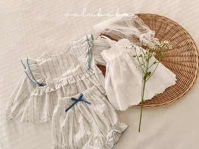 Valubebe48｜(65-90) 莓果摺邊飛袖襯衫16