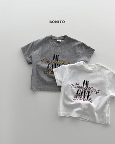 Bonito16｜(75cm-125cm) 2色清晰字母上衣3