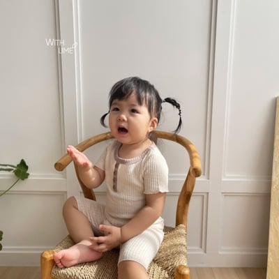 LIME&BLUE03｜(80-118cm)  素色鈕釦居家服23