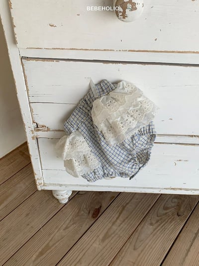 Bebe holic08｜(3m-18m) 格子精靈邊褲8