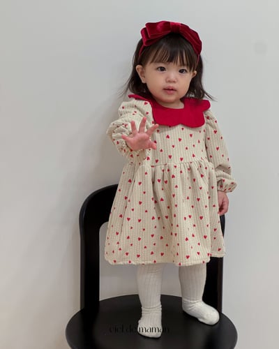 Cieldemaman18｜(3M~15M)  愛心翻領連身裙12