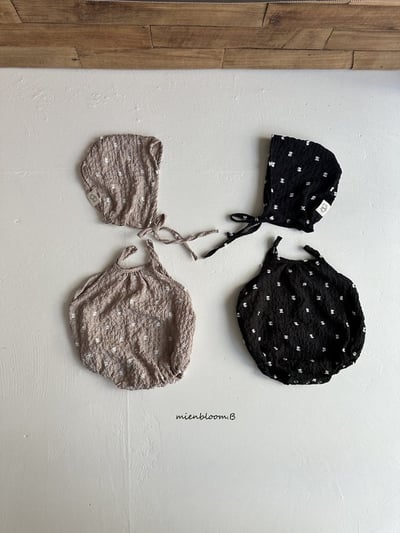 Bloom.b47｜(0m-18m) 抓皺印花包屁衣12