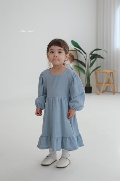 bebe nine01 (65-115) 2色簡約綁帶洋裝8