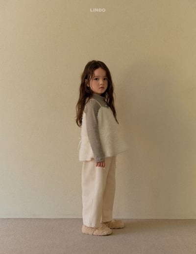 Lindo55｜(80cm-125cm) 蕾絲愛心直筒褲9