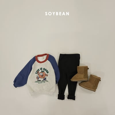 Soybean04｜(75cm-118cm) 素面內刷毛緊身褲5