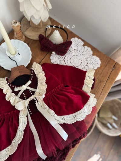 Marron 74｜(free) 小香紅珍珠髮箍8