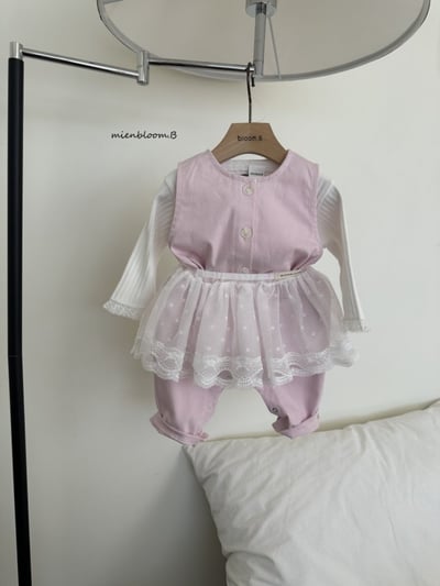 Bloom.b43｜(0m-18m) 素面包屁連身衣3