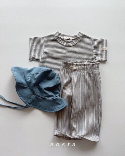 AOSTA56｜(6m-5y) 2款亞麻小標線條褲18