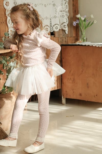 FLO40｜(75-140) 3色木耳捲邊碎花上衣17