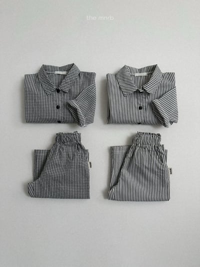 MiniRobe09｜(70-110) 格紋/細條紋直筒褲8