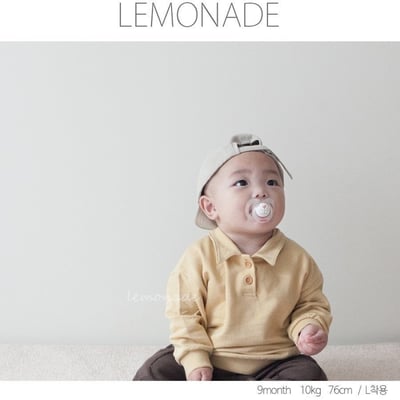 LEMONADE51｜(55cm-85cm) 2色有領素面上衣16