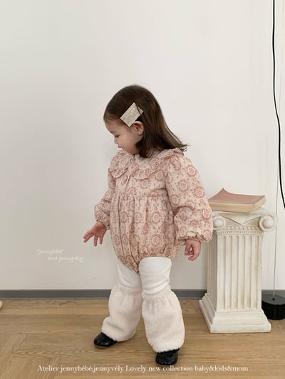 JE 249｜(66-90cm)  花朵大翻領包屁衣12