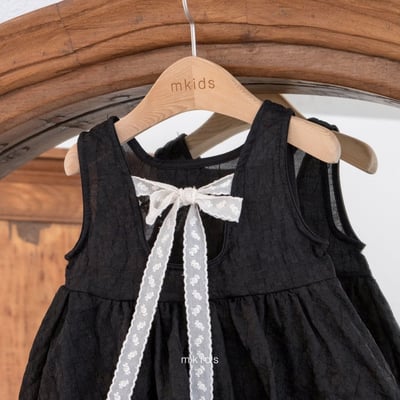 M-KIDS09｜(65-115cm) 珍珠蝴蝶結氣球洋裝6