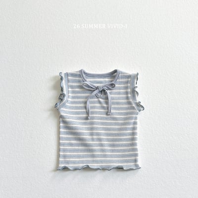 vivid45｜(78cm-125cm) 3款蝴蝶結木耳邊無袖上衣5