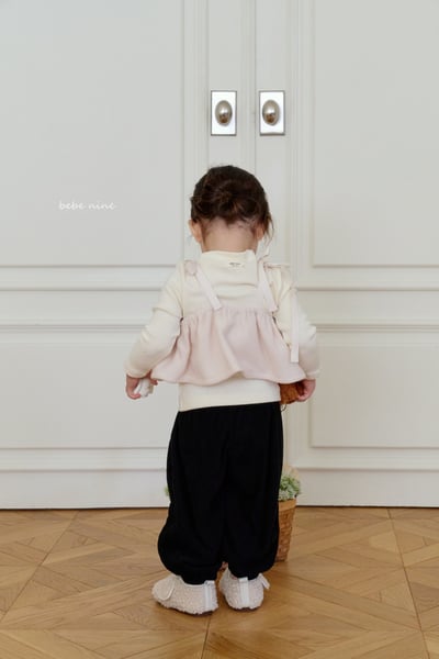 bebe nine39 (65cm-115cm) 3色壓紋素面縮口褲3